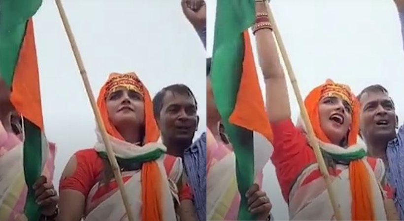 Seema Ghulam Haider Hoists Tricolour At Greater Noida Home