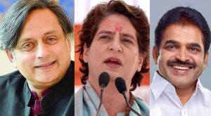 priyanka Gandhi and Shashi Tharoor in the Congress Working Committee