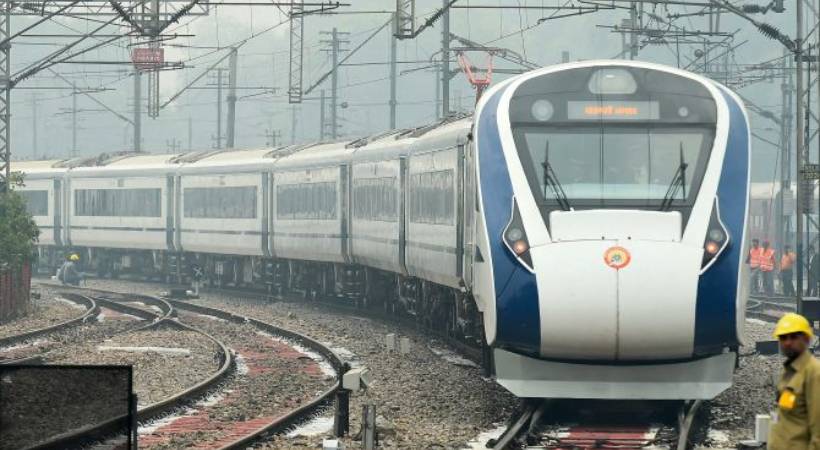 Man Travelling Ticketless On Vande Bharat Lights Cigarette