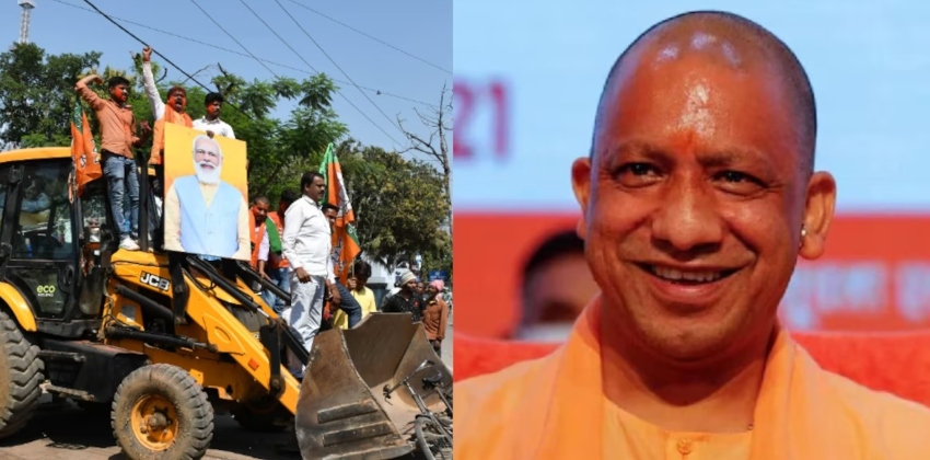 Yogi adithyanath bulldozer