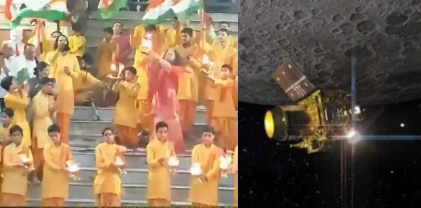 chandrayaan-3-ganga-aarti-performed-with-tricolour-in-hands-at-rishikesh