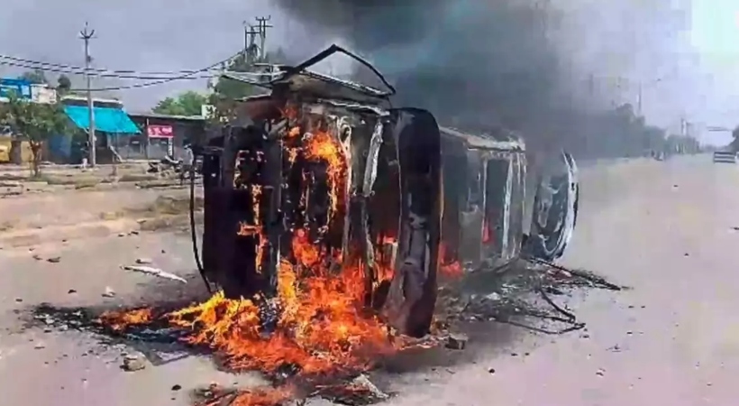 haryana communal violence 5 death curfew