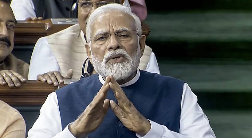 Narendra modi quit silence in Parliament about manipur issue