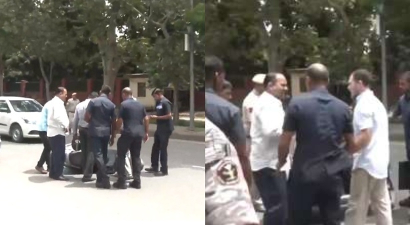 road accident outside Rahul Gandhi’s house, Congress MP ran to the scene from the house