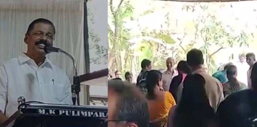 snake-on-stage-during-speech-of-mv-govindan-at-kannur
