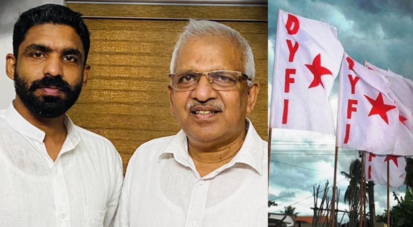 DYFI against P Jayarajan's son Jain Raj