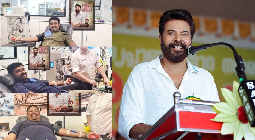 blood donation on mammootty birthday