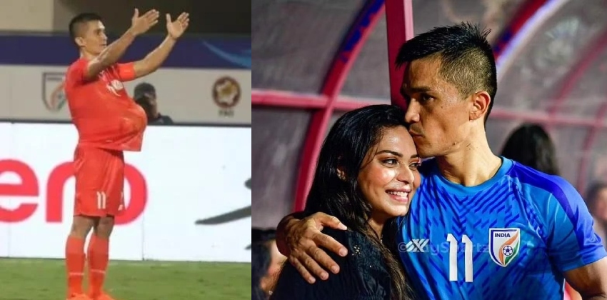 Sunil chhetri and wife sonam blessed with baby boy