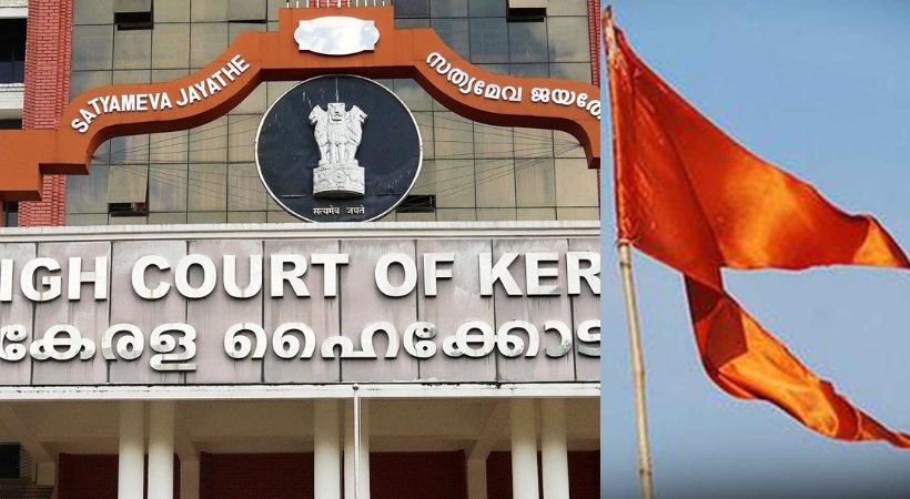 No saffron color flag infront of temples says High court of Kerala