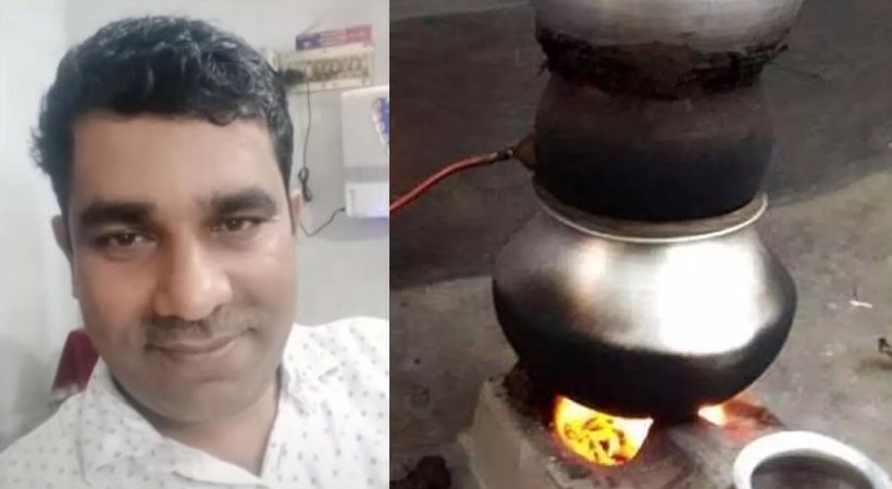 policeman was suspended in the case of being caught for making arrack at home