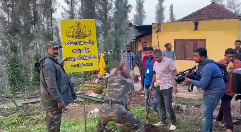 Action against illegal land encroachments in Munnar
