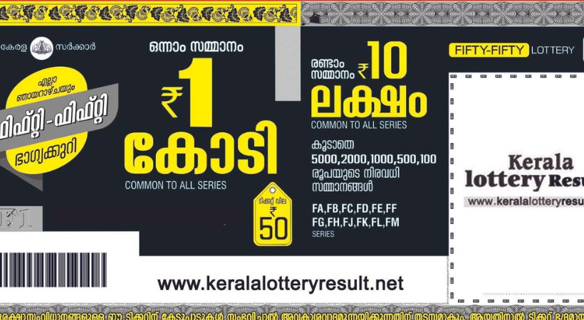 Fifty Fifty Kerala lottery results today