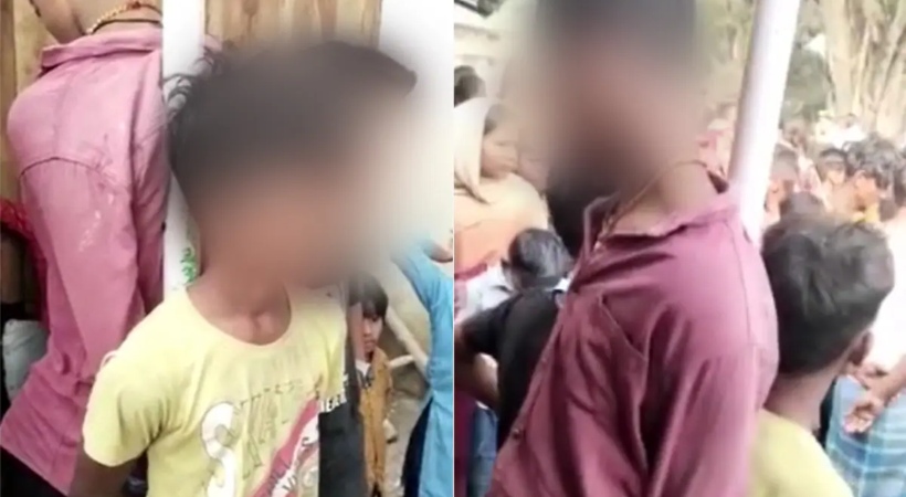 Four boys tied to pole and beaten for stealing biscuits in Bihar