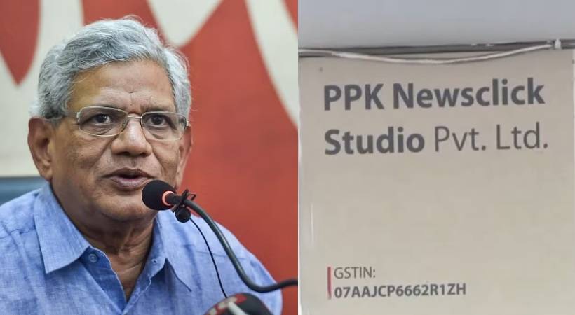Delhi Police Raids NewsClick Journalists and Sitaram Yechury