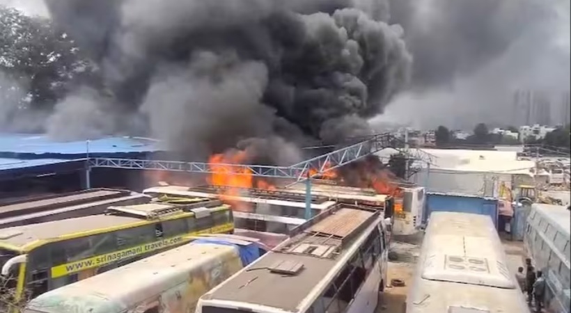 Over 40 buses gutted in fire in Bengaluru; no injuries reported