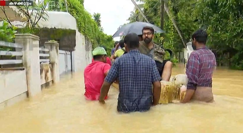 heavy rain thiruvananthapuram Kazhakoottam