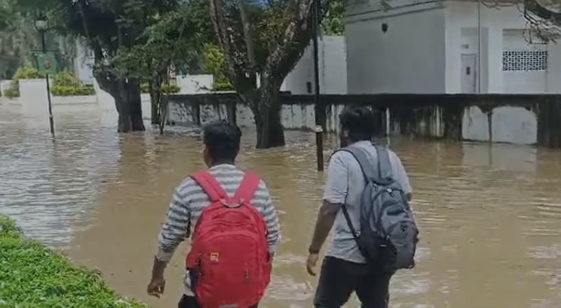 Water inundated at Kazhakoottam Technopark