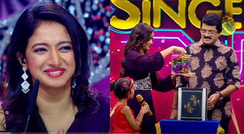 Magic of MG Sreekumar on Flowers Top Singer stage Nithya Mammen