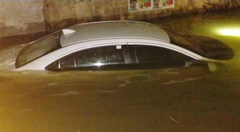 car sank