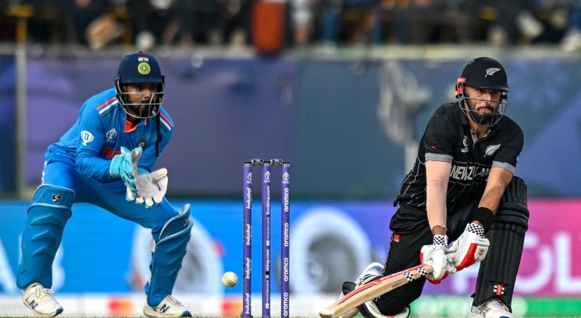 daryl mitchell century india cricket world cup