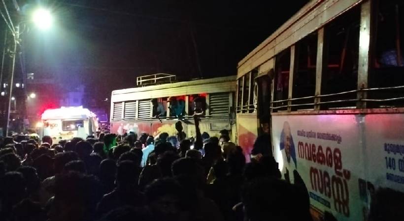thiruvananthapuram ksrtc accident
