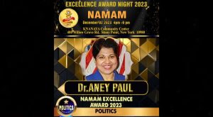 Namam political excellency award Dr Annei Paul