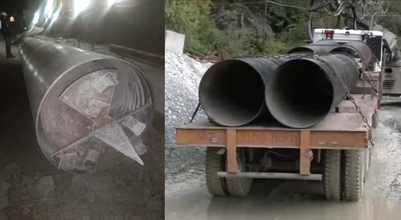 Uttarkashi tunnel rescue ops: new drill machine being set up