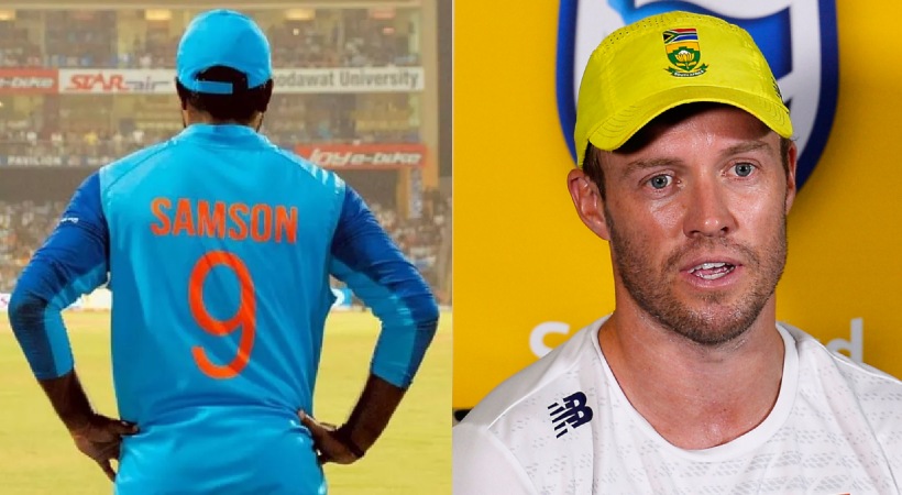 AB de Villiers reacts to Sanju Samson's return to Team India