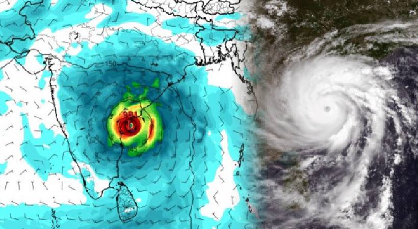 michaung cyclone enters land on monday