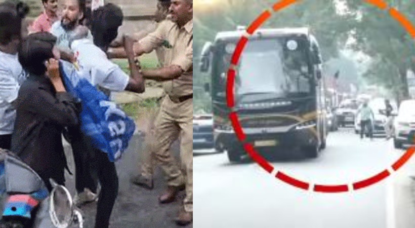 Bail for 4 KSU Activists Who throw shoe at Navakerala bus