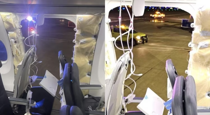 Alaska Airlines plane door blows out mid-air; makes emergency landing