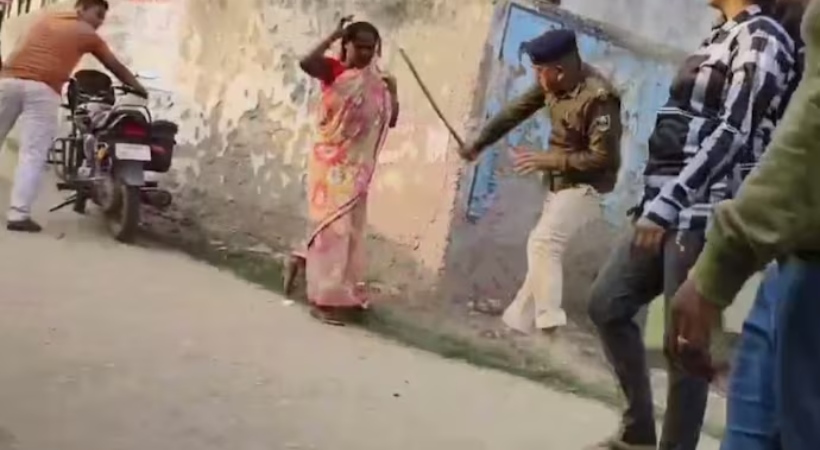 Dalit woman thrashed by cop in Bihar