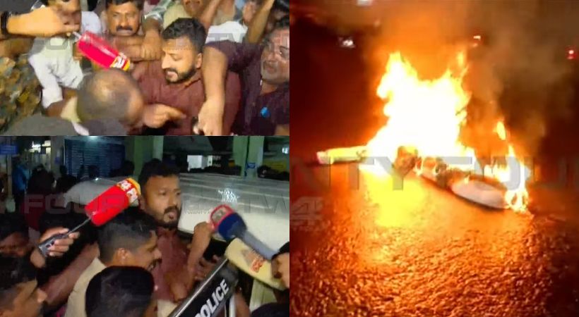 Rahul Mamkootathil' s arrest Youth congress protest