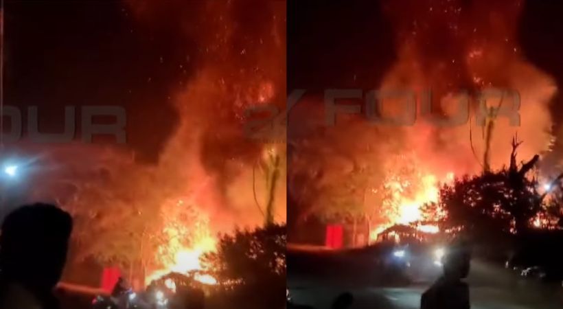 huge fire broke out in Kozhikode; Three fire units arrived