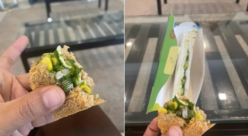 IndiGo Passenger Claims To Find A Screw In Sandwich