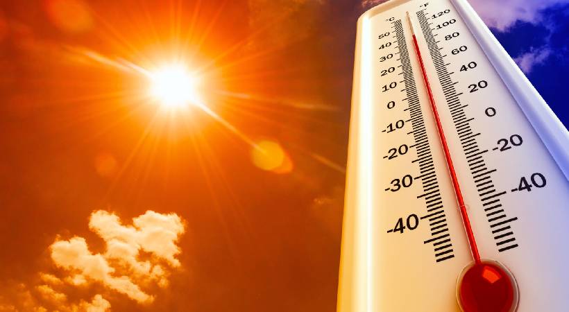 temperature records above 38 degree in 7 districts