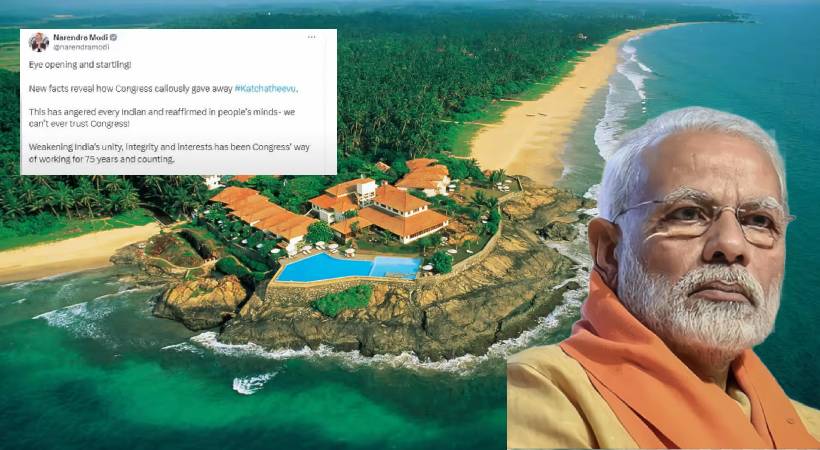 PM Modi lashes out at Congress for giving away Katchatheevu island to Sri Lanka