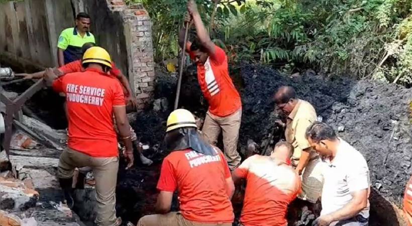 Wall collapsed during construction 5 died in Puducherry
