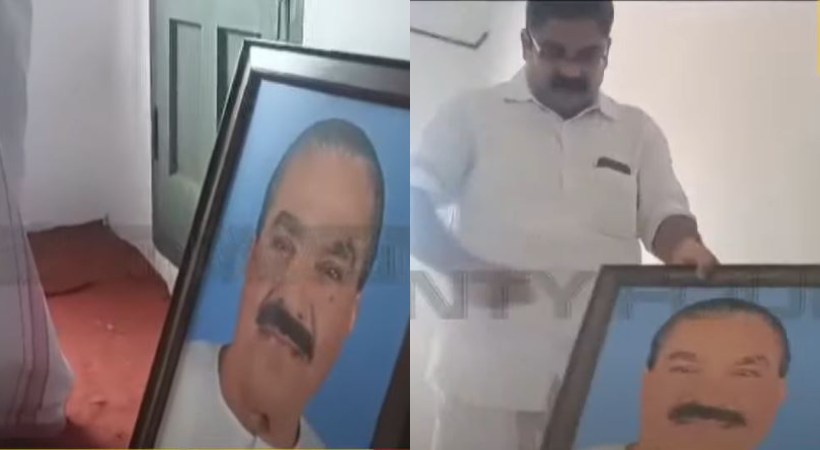 Saji Manjakadambil took K M Mani's photo from joseph group's office