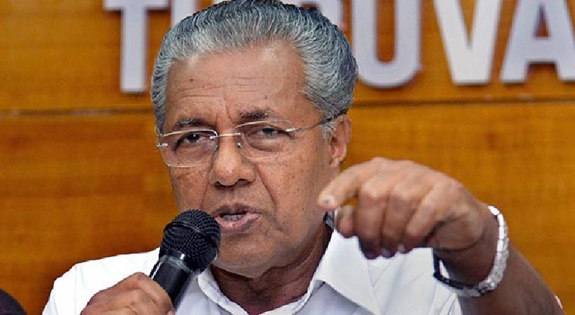 Pinarayi Vijayan hits on bjp and congress