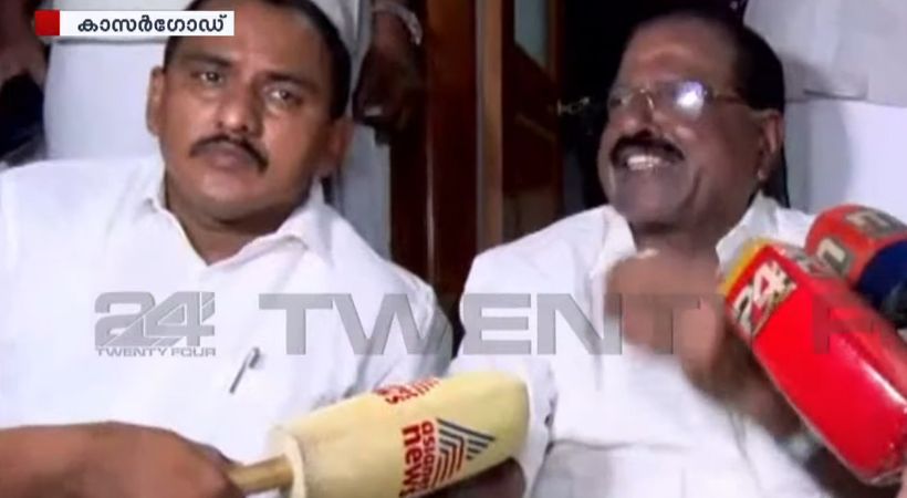 Rajmohan Unnithan protesting collector office kasaragod