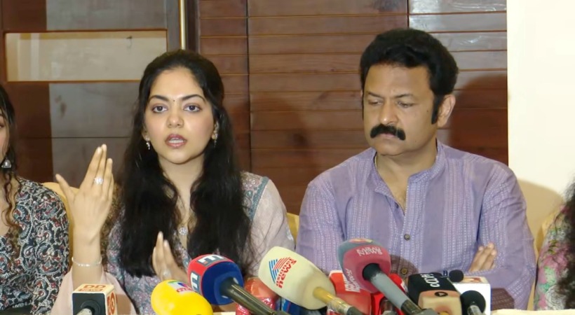 Ahaana Krishna at Kollam NDA candidate Krishna Kumar's campaign