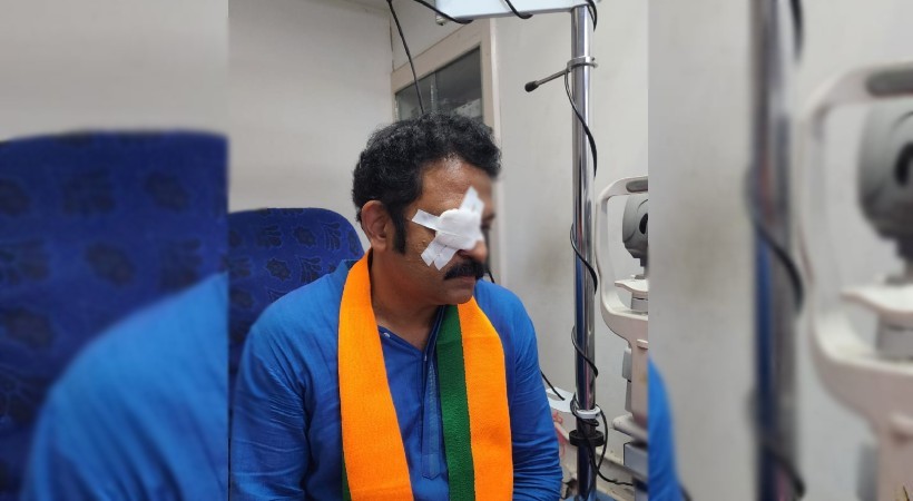 NDA candidate G Krishnakumar injured amid election campaign at Kollam