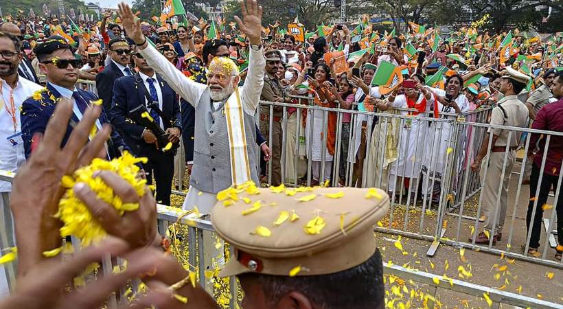 P M Narendra Modi in Kerala for Loksabha election 2024 campaign