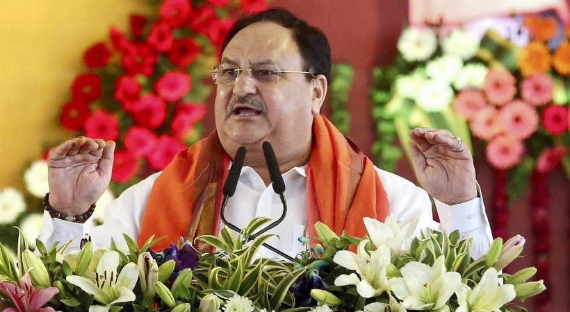 J P Nadda slams LDF, UDF in Kozhikode road show