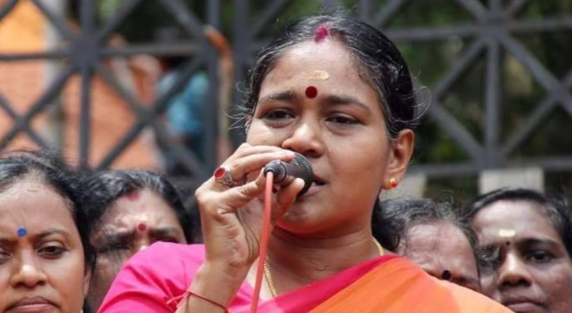 Shobha Surendran expressed displeasure in BJP's election work in Alappuzha