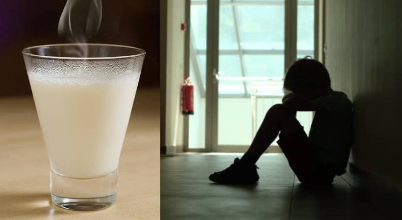 A 5 year old boy was burnt after being given boiling milk from an anganwadi