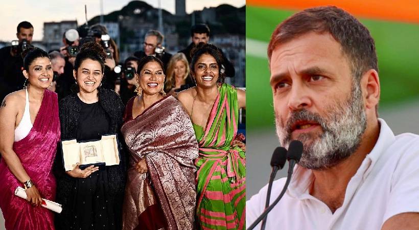 Rahul Gandhi congratulating the Grand Prix winners in cannes