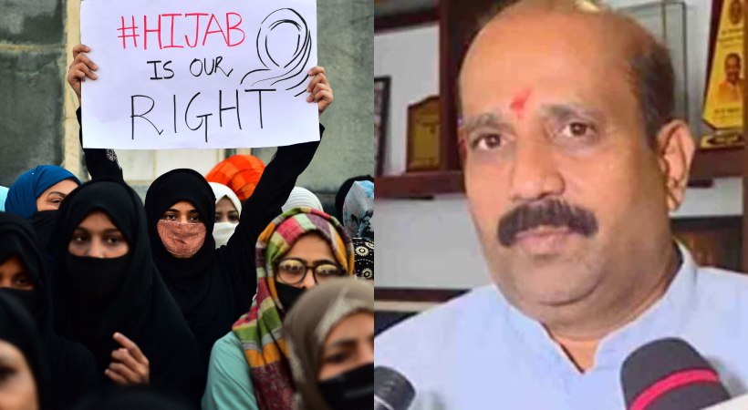 hijab ban protester mocks expelled MLA Raghupathi Bhat