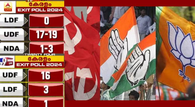 Exit poll Kerala Karnataka and Tamilnadu